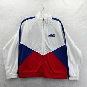 G-III 4Her Track Jacket Womens Medium New York Giants Blue White Red Vintage Y2K